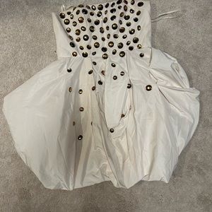 BCBGMaxazria taffeta embellished dress